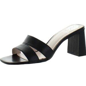 Vince‎ Camuto Womens Black Strappy Open-Toe Block Heel Sandals Size 7